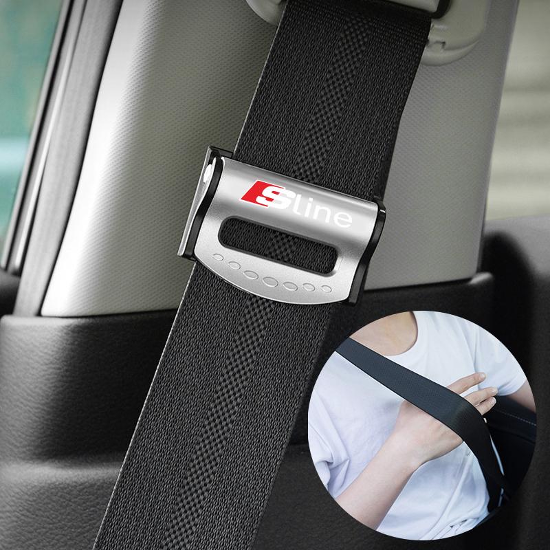 Car Seat Belts Clips Safety Adjustable Stopper Buckle Clip for Audi A3 A4 B5 B6 A3 8P 8V 8L A5 A6 C6 C5 A1 A7 A8 Q2 Q3 TT RS3 RS4