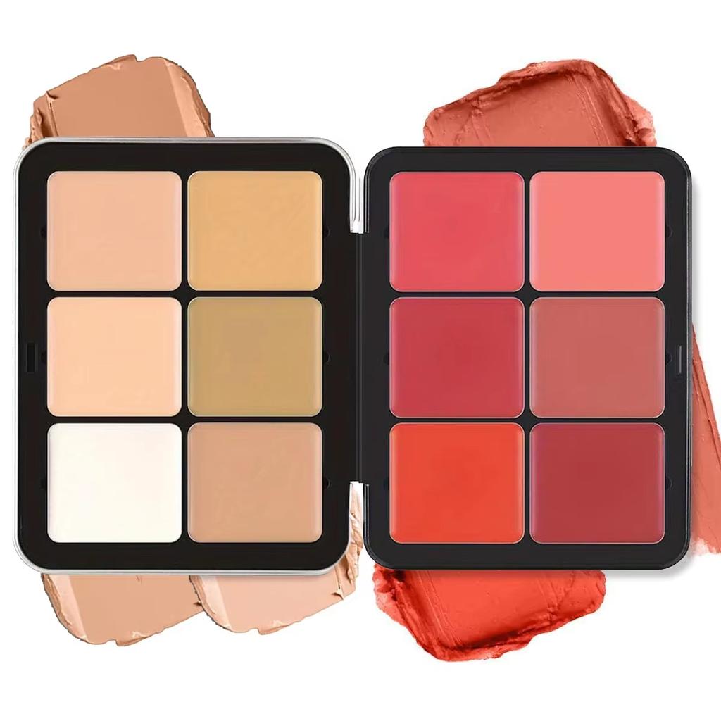 12-color Concealer and Blush Palette Matte and Highlight Contour Makeup Rouge Palette