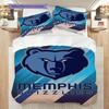 Memphis Grizzlies Bold Fierce Bedding(1 * Duvet Cover + 2 * Pillowcase, Without core)Christmas Birthday Gift Duvet Cover and Pillowcase Bedding Set