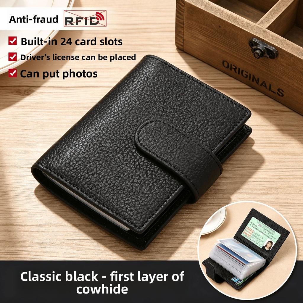 Card bag, male and female large-capacity multi-card cover, driver's license anti-card bag