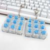 Bright RGB Ambient Lights Mechanical Switch Keychain Keyboard Key Cap Pendant  Stress Relief