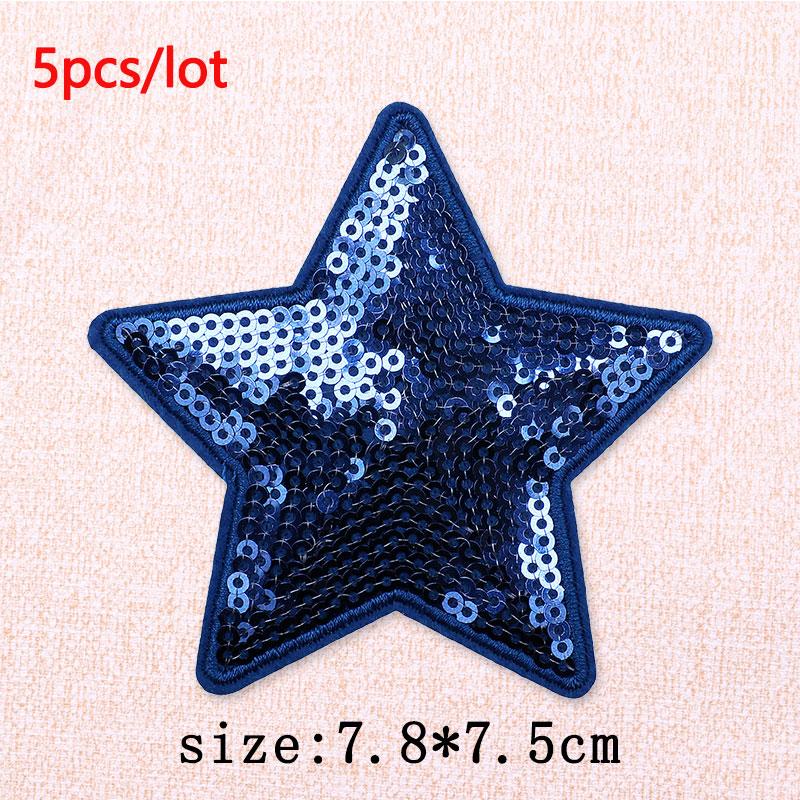 5Pcs/Lot Glitter Butterfly Bow Iron on Patches - Embroidered Patches on Clothes Bags Hats Jackets Decor