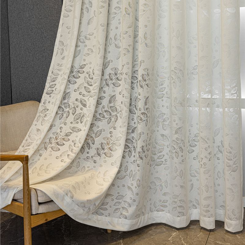 

Новые вышитые прозрачные шторы для гостиной, балконного окна, цветочные кружевные вуалевые шторы, свежий стиль 400*270CM