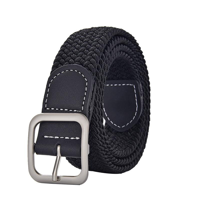 Braided Belt Female Style Student Elastic Pants Belt Men'S Canvas Military Training Belt