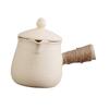 Ceramic Teapot with Lid 700ml with Tea Filter with Rope Wrapped Handle Porcelain Tea Pot Tea Maker for Tea House Indoor Family