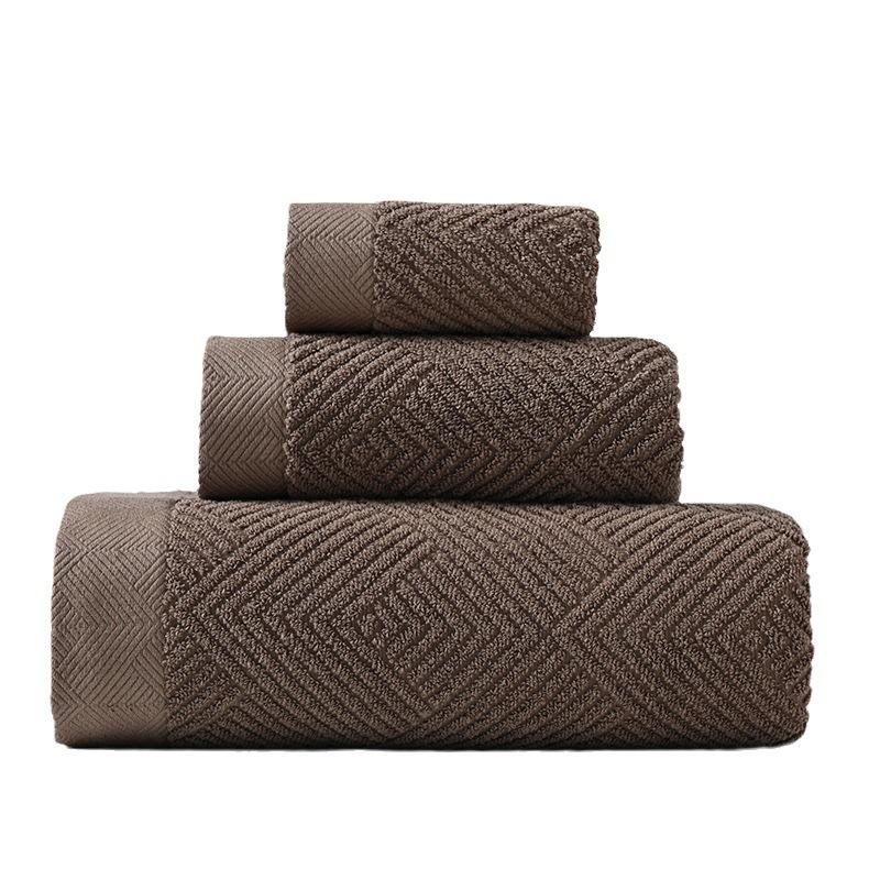 Set 3 Pieces All Cotton Class A Bath Towel Set Household Thickened Water Absorption Antibacterial Beach Towel Soft Skin Friendly