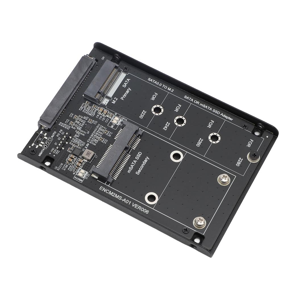 M.2 NGFF MSATA SSD Enclosure 6Gbps M.2 NGFF KEY B MSATA SSD Hard Drive to Serial ATA3.0 Converter Adapter for Win 7 8