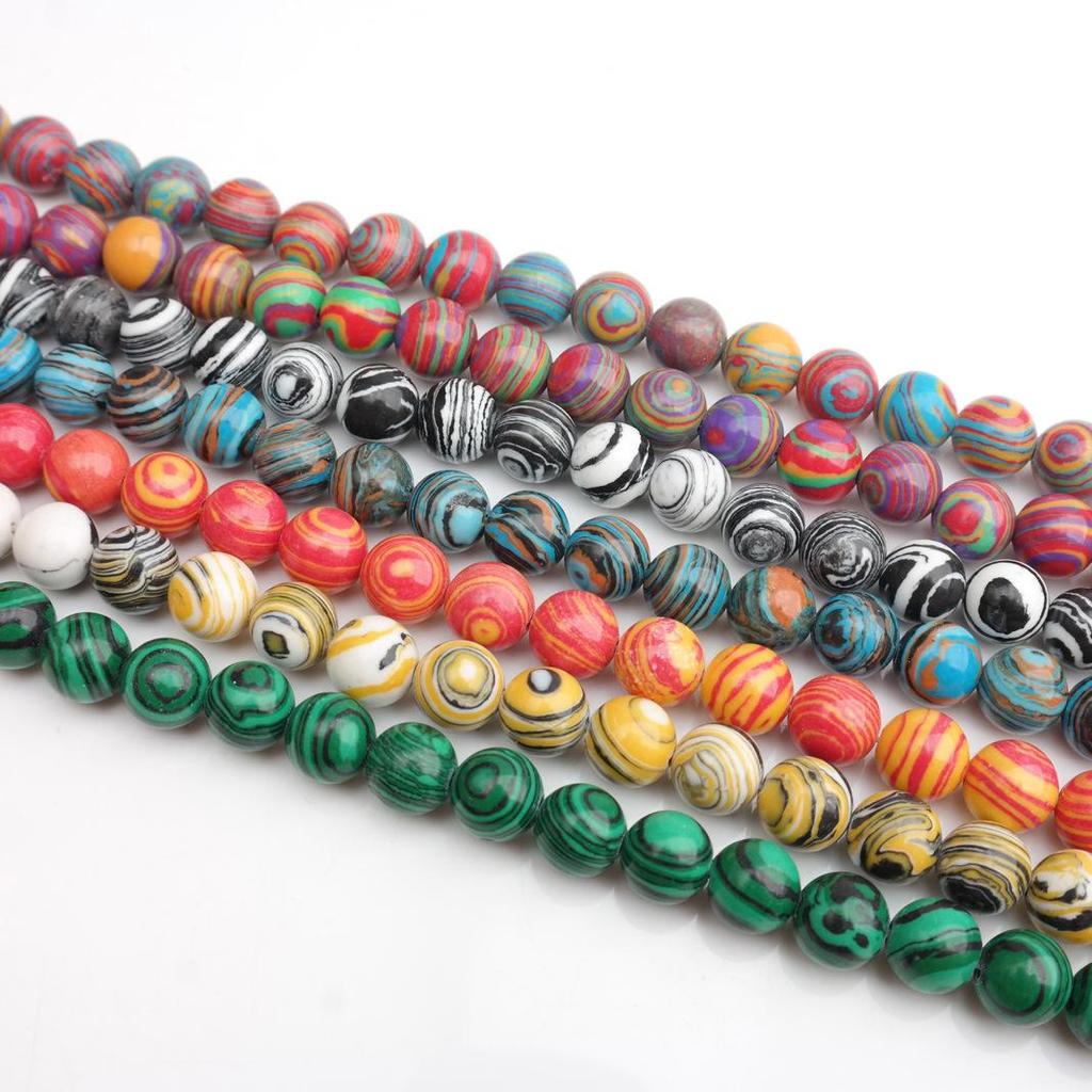 Kolorowe syntetyczne malachitowe luźne koraliki do samodzielnego wyrobu biżuterii