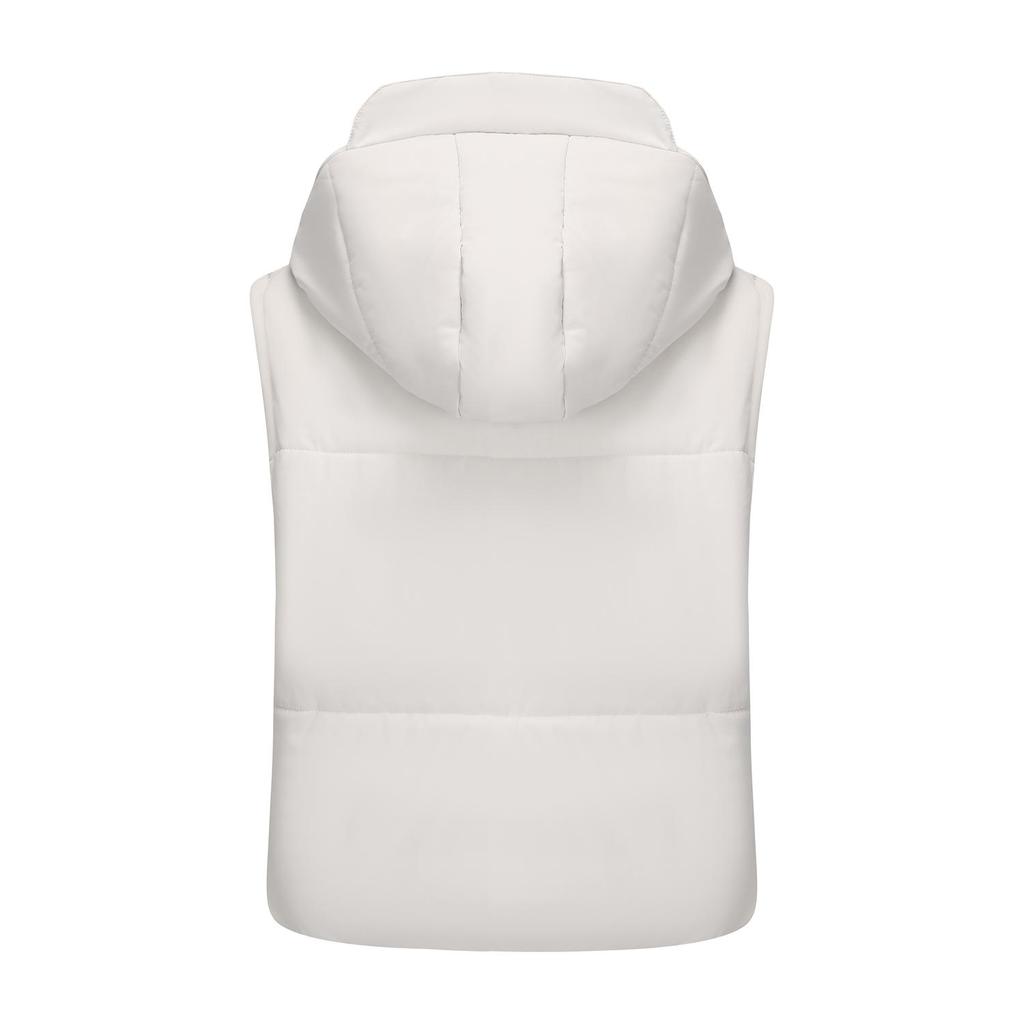 Chaquetas Acolchadas de Mujer Mangas Desmontables Convertibles en Chaleco Abrigo Corto Engrosado Ropa Exterior de Moda Conjunto Cálido de Invierno