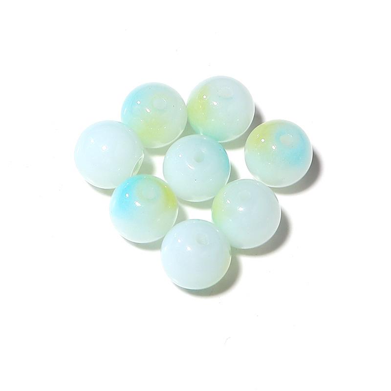 50Pcs 8mm Lampwork Beads High Quality Colored Loose Spaced Round Bead For Craft Jewelry Making Diy Bracelet Necklace Accessories