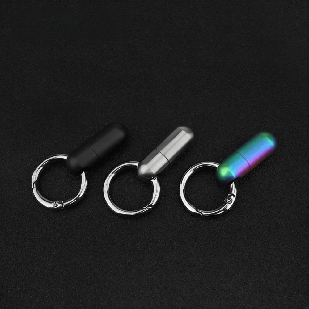 Sealed Design Keychain Pill Case Waterproof Portable Pill Organizer Outdoor Activities