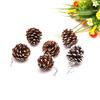 White Painted Natural Pine Cone Ornaments - Set of 9 Christmas Tree Decorations