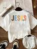 Jesus Christian Graphic Tee Inspirational Faith Based Tshirt Religious Short Sleeve Top Casual Summer Streetwear for Unisex Unisex