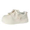 Milk White Muffin Little White Shoes Women's Platform Spring New Niche Bread Shoes Sports Board Shoes