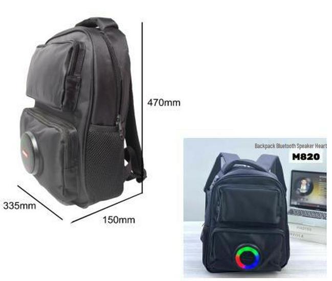 Multifunctional Backpack with Bluetooth Speaker, Power Bank, LED Lights, and Long Battery Life for Outdoor Adventures and Mountaineering.