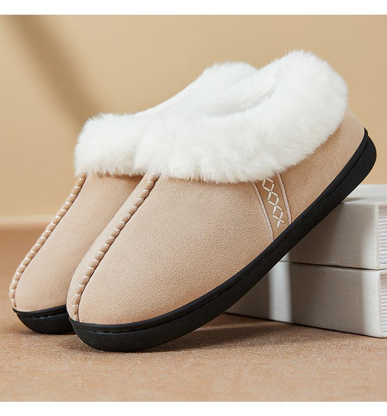 Módní Crestar Zimní Plyšové Pantofle s Kožíškem Pro Ženy Nové Měkké Pohodlné Teplé Bavlněné Boty pro Vnitřní i Venkovní Použití Dámské Nazouvací Pantofle s Chloupky