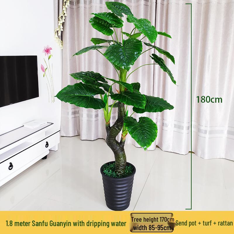 Large Artificial Money Tree Decorative Indoor Plant - Fake Green Bonsai for Living Room Floor