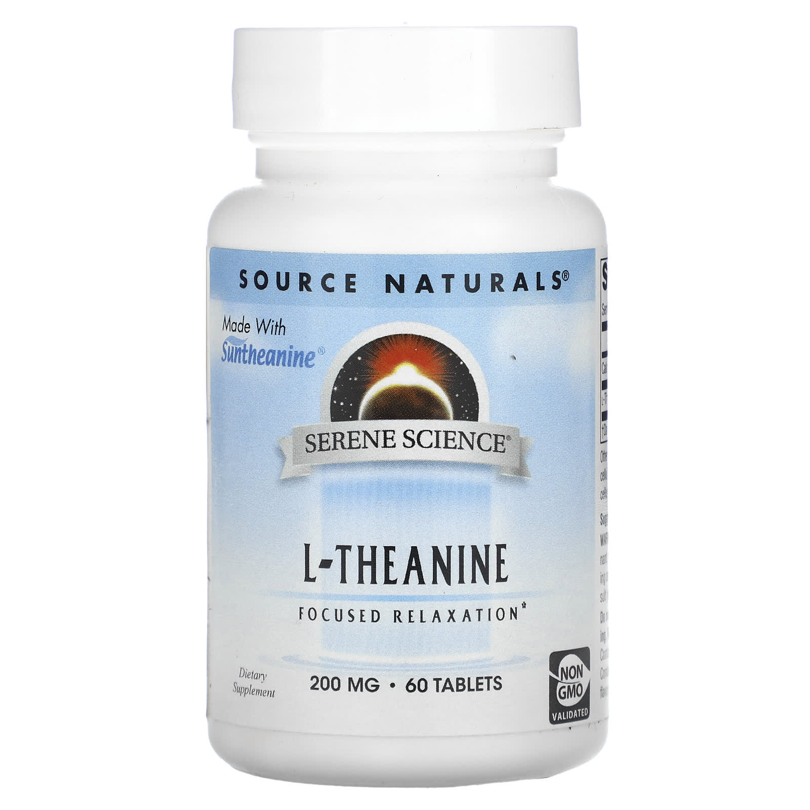 

Source Naturals, L-теанін, 200 мг, 60 таблеток