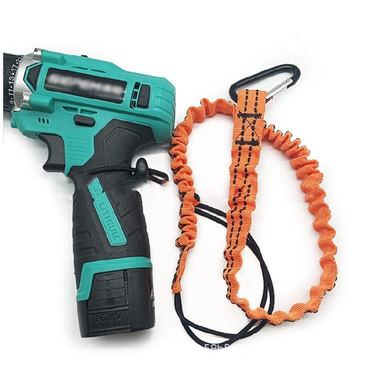 Safety Lanyard with Locking Carabiner Anti Slip Tool Tether Suitable for Construction Worker and Camping Equipment