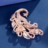 Blue Crystal Phoenix Brooch Female Alloy Diamond Set Anti-Light Pin Fashion Brooch Suit Accessories