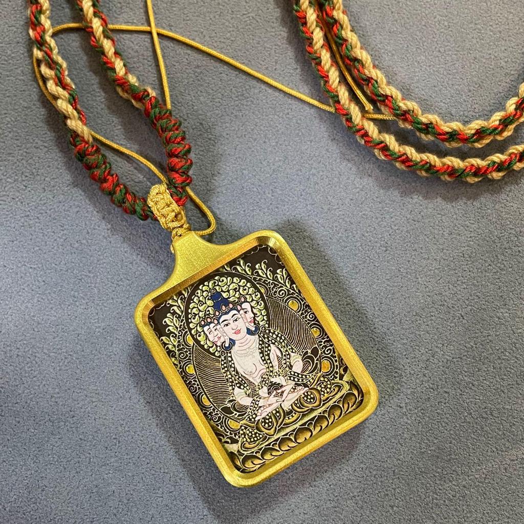 Twelve Zodiac Copper Thangka Pendant with Eight Guardian Deities: Daikokuten Temple Souvenir Accessory Plate