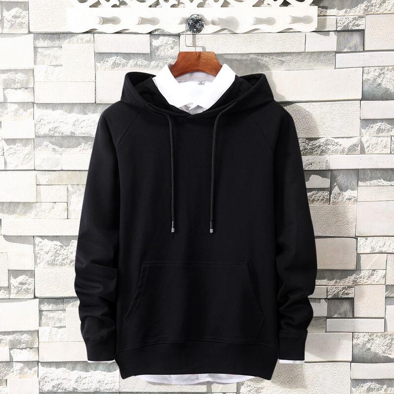 DICIFY Men's Fashion Casual Solid Color Print Autumn Winter Hoodie