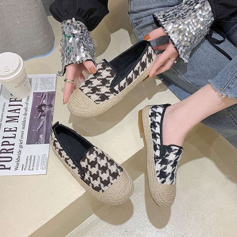 Buty rybackie damskie jednopedałowe leniwe buty Doudou 2025 wiosna i jesień nowe pojedyncze buty płaskie wygodne casualowe mokasyny damskie