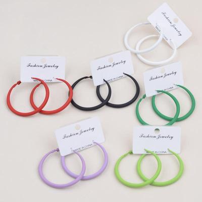Korea Luxus Fashion Statement Großen Ohrring Weibliche Ohrringe 10 Farben Candy Großen Kreis Ohrringe Party Ohrringe Zubehör Schmuck Creolen
