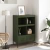 VidaXL Buffet Haut, Armoire avec Pieds et Compartiments, Meuble de Rangement, Organisateur de Salle de Séjour, Vert Olive 843106