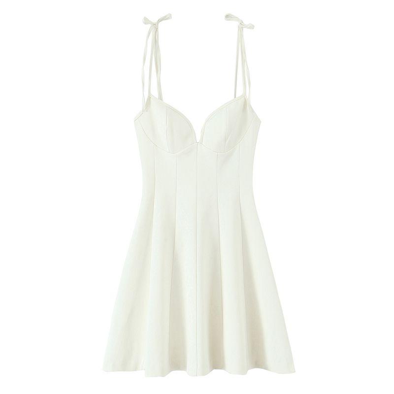 Zbzr Spring New Women Clothes Western Style Fashion Bowknot Decoration Sling Short Dress 2888777 400