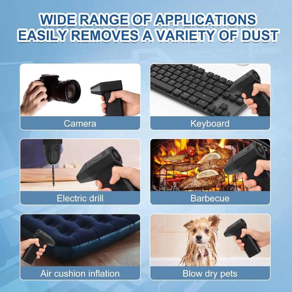 2025 Mini Turbo Jet Fan 140000RPM Brushless Motor Adjustable wind speed Handheld Duct Fan 52M/S Turbo Fan with Power Display