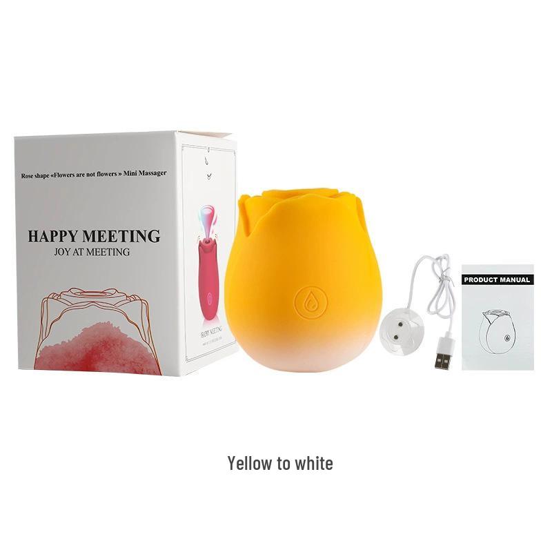Rose Sucking & Tongue Licking Vibrator for Women - Adult Sex Toy Masturbator
