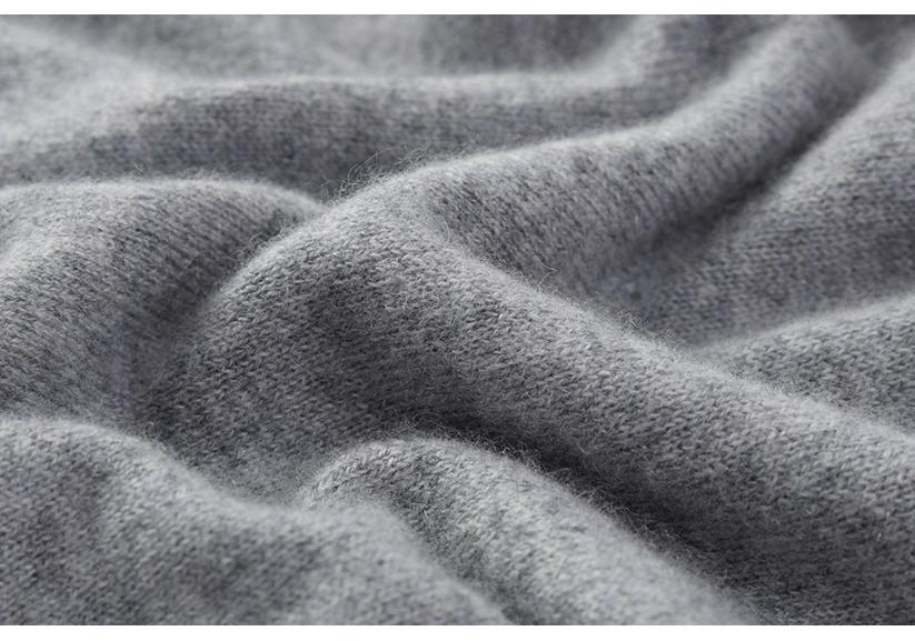 Men's 100% Cashmere V-neck Short Sleeve Pullover Sweater