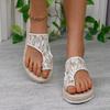 Set Toe Slippers Female Summer New Mesh Thick Bottom Lightweight Casual Outside Wear Flat Bottom Large Size Sandals Slippers