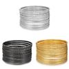 European Style Metal Bangle Set With Geometric Design For Womens Fashion Accessories