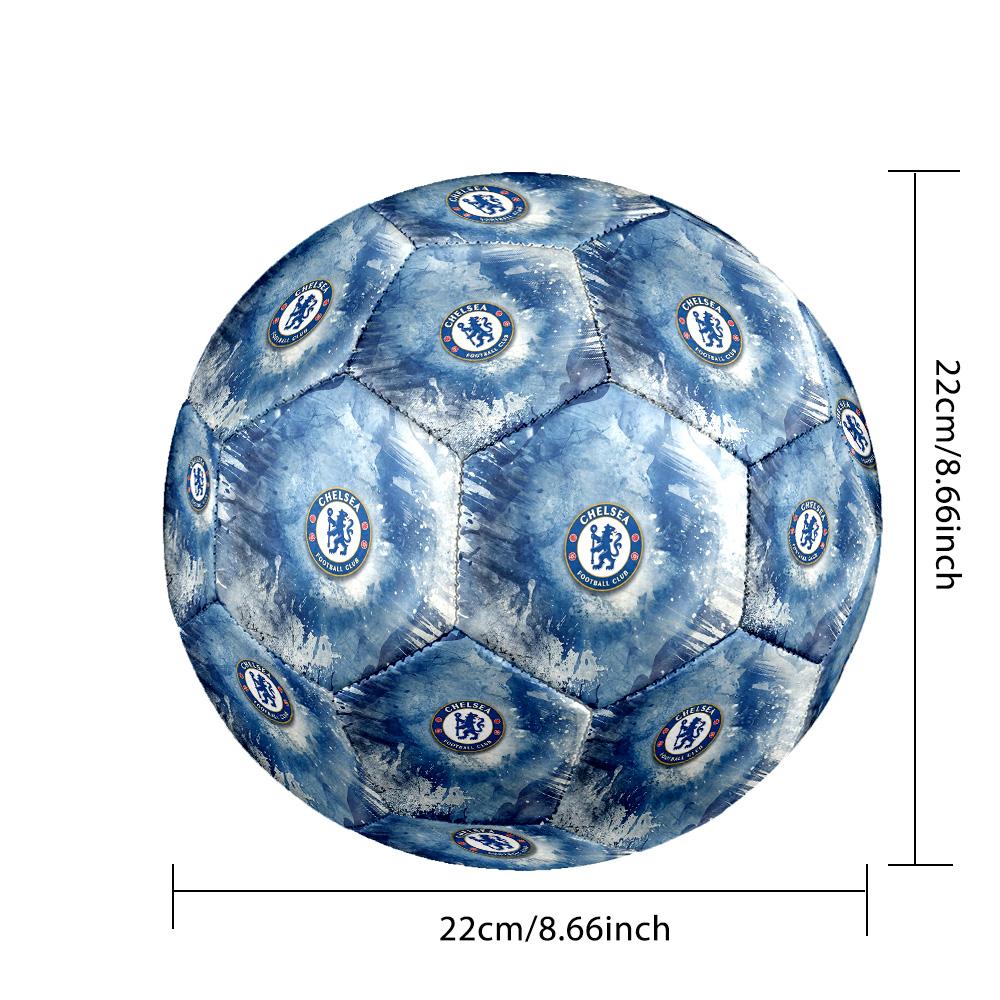 Chelsea FC CLUBSoccer Ball Colorato Per Tutte le Età Cucito a Macchina PVC Pronto per la Competizione Durevole Alto Rimbalzo