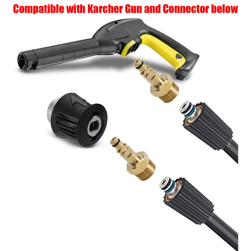 Adattatore M22 14mm Accoppiamento Rapido Connettore Tubo Pistola Idropulitrice ad Alta Pressione Raccordo di Conversione Rapida per Karcher Lavor Parkside Bosch