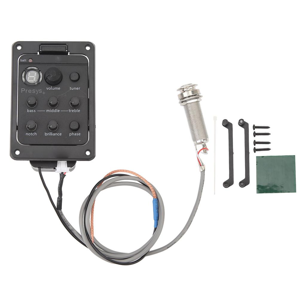 Guitar Pickup EQ Box Quick Picking Accurate Amplification Guitar Pickup Tuner Electric Box Equalizer