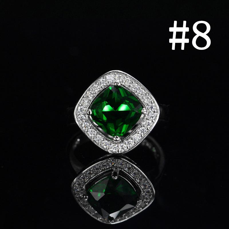 CMM Classic Design 0.8 Ct Princess Cut Fashion Square AAA+ CZ Zirconia White Golden Engagement Women Rings