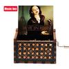 In Stock 58 Styles Anime Music Box Antique Carved Wooden Hand Crank Music Box Figure Christmas Birthday Gift-