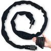 Bicycle Chain Dial 105cm Fabric Convenient Peace of Mind and Black Lock, 4-Digit Lock, Length, 4.2mm Diameter, Keyless, Cover, Durable, Compact,
