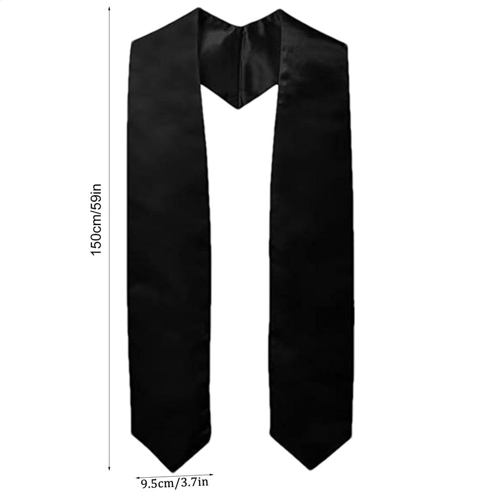 1pcs Graduation Stole Sash Satin Plain Honor Stole Bachelor Gown Scarf Unisex Adult Graduation Honors Stole Graduations