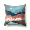 Polyester Pillowcase Automobile Decoration Mountain Home Print Pillowcase Waist Cushion Cover Bedside Cushion Cover Bedside Cushion Cover