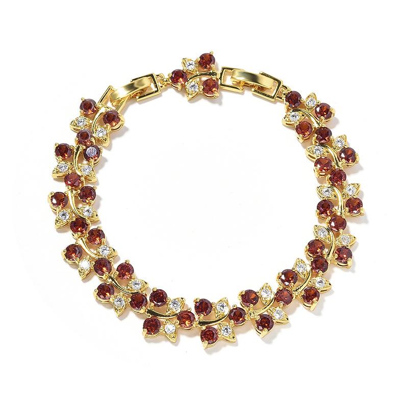 

Роскошный браслет Радужный цветок для девочек Ниша Европа и Соединенные Штаты Джокер Цвет Циркон Ювелирные изделия для женщин free extension buckle.