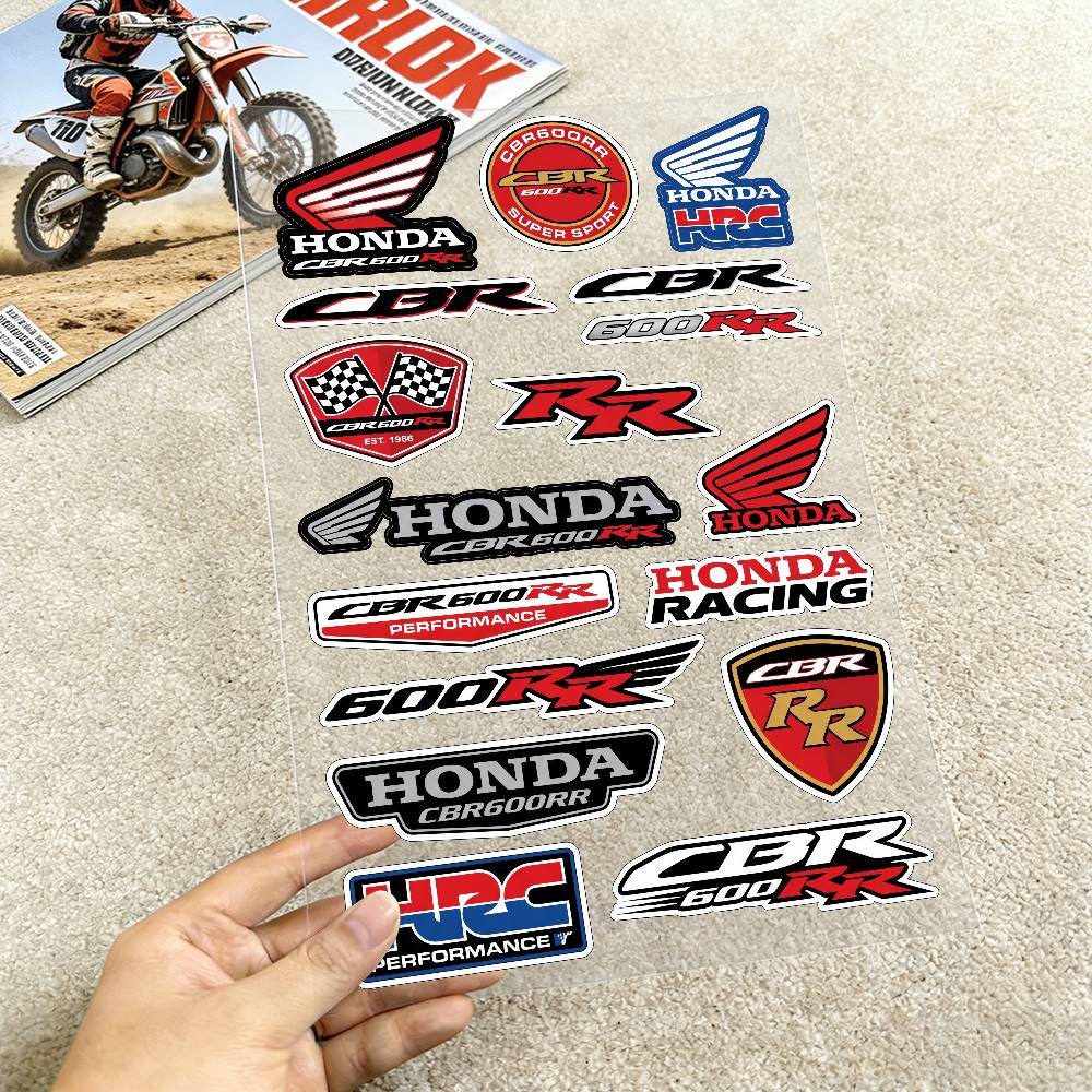 FOR HONDA CBR600RR Reflective Motorcycle Stickers, 3M Safety Warning At Night In the Dark Scooter Helmets