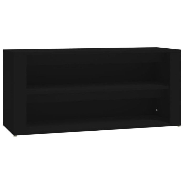 816905 vidaXL Étagère à chaussures Noir 100x35x45 cm Bois d'ingénierie