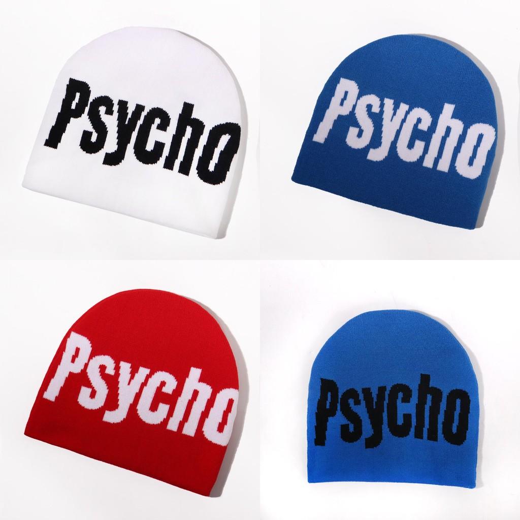 Blocked Color Fashion Letter Pattern Women Casual Warm Knitted Hat For Winter