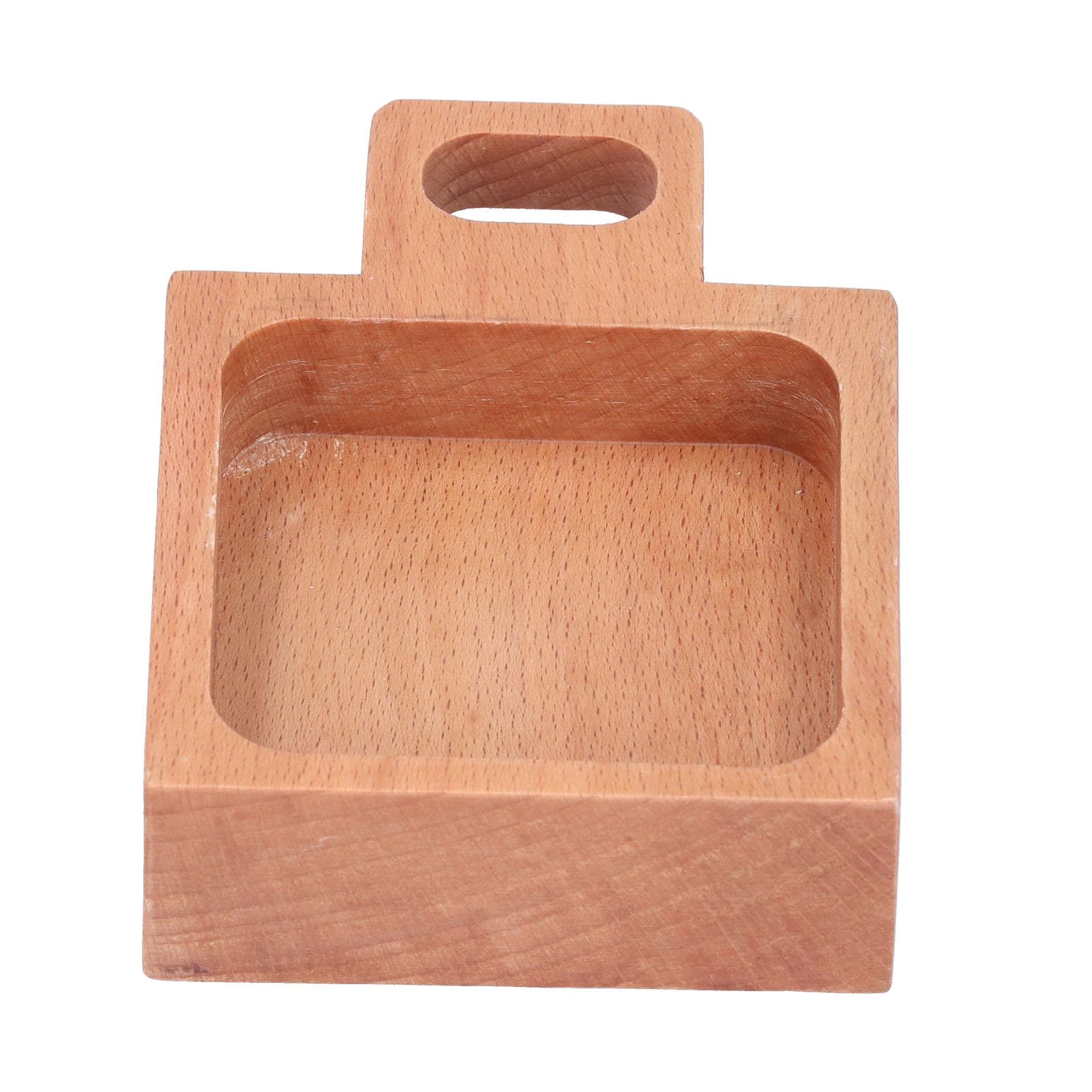 

Beech Snack Dish with Handle MultiPurpose Sauce Plate Container for Home Kitchen Outdoor Type 1