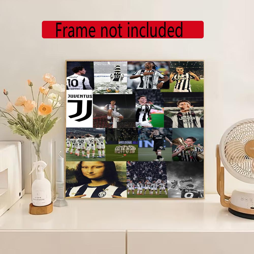 Juventus 5D Diamond Painting Round Diamond Rhinestones Mosaic Diamond Embroidery Wall Paintings Rhinestones Gift Frameless