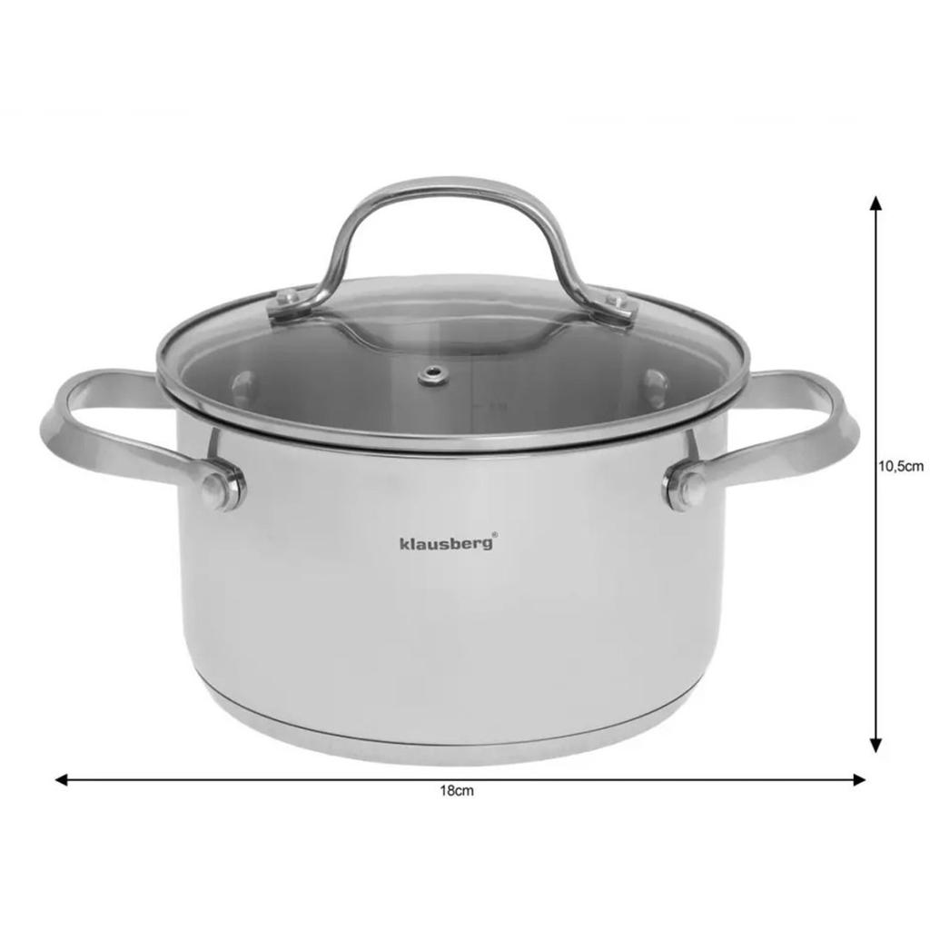 Zestaw garnków 9 elem.klausberg kb-7215 stal 18/10 lumarko!
